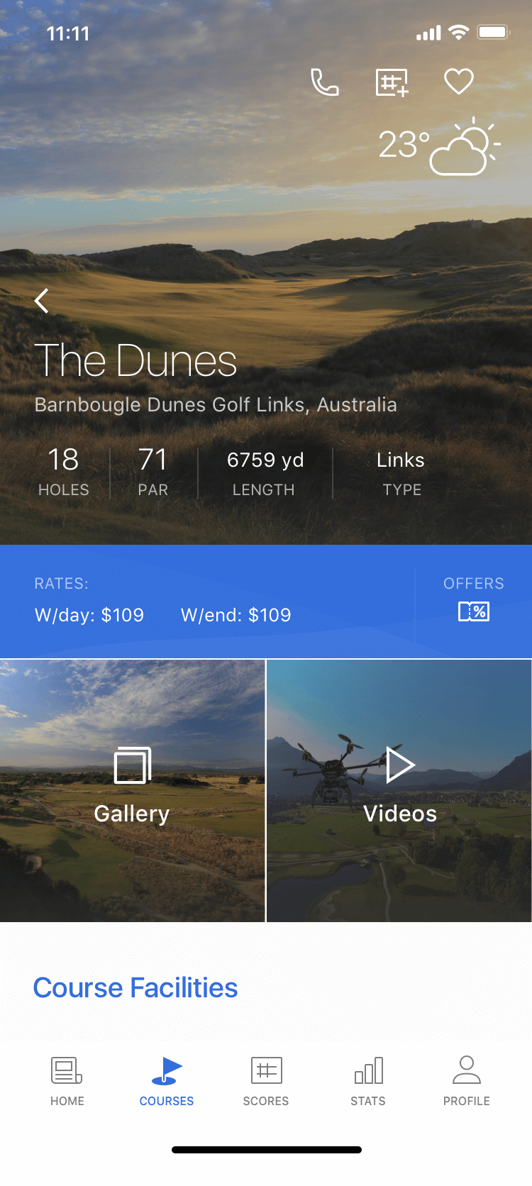 Pin – Golf Scoring & Stats - Course Profile