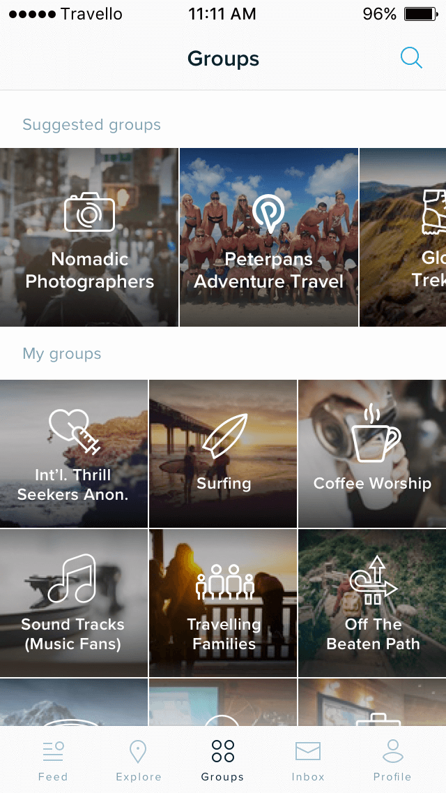 Travello – Traveller social network - Groups